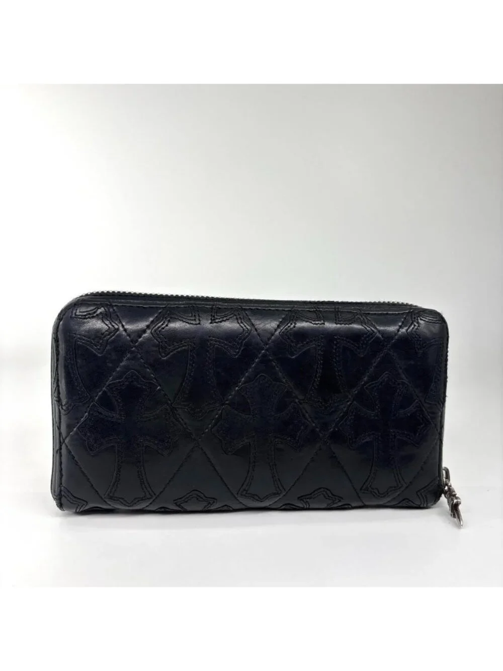 Chrome Hearts Rec Fzip Quilted Cemetery Cross Wallet